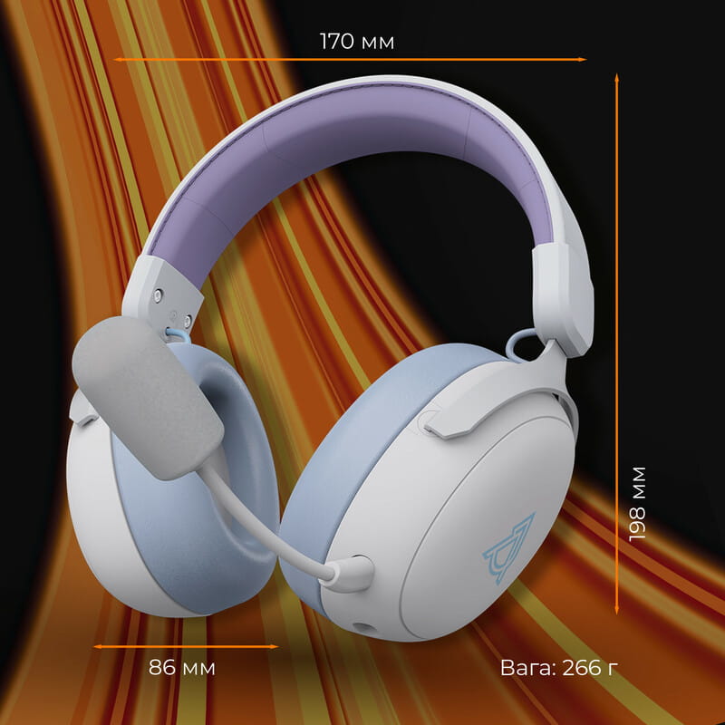 Bluetooth-гарнітура Ajazz AHM08 MAX 3-Mode White (AHM08-MAX-PWB)
