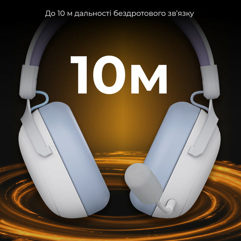 Bluetooth-гарнітура Ajazz AHM08 MAX 3-Mode White (AHM08-MAX-PWB)