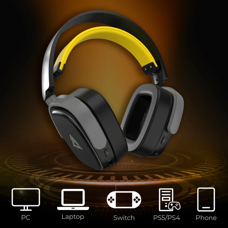 Bluetooth-гарнітура Ajazz AHM09 MAX 3-Mode Black (AHM09-MAX-BGY)