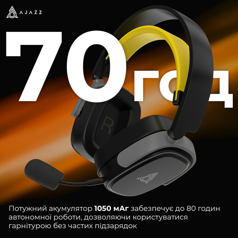 Bluetooth-гарнітура Ajazz AHM09 MAX 3-Mode Black (AHM09-MAX-BGY)