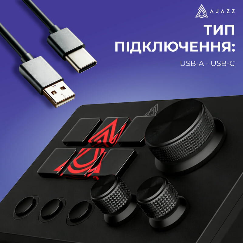 Контролер для стримінгу Ajazz AKP03E USB Black