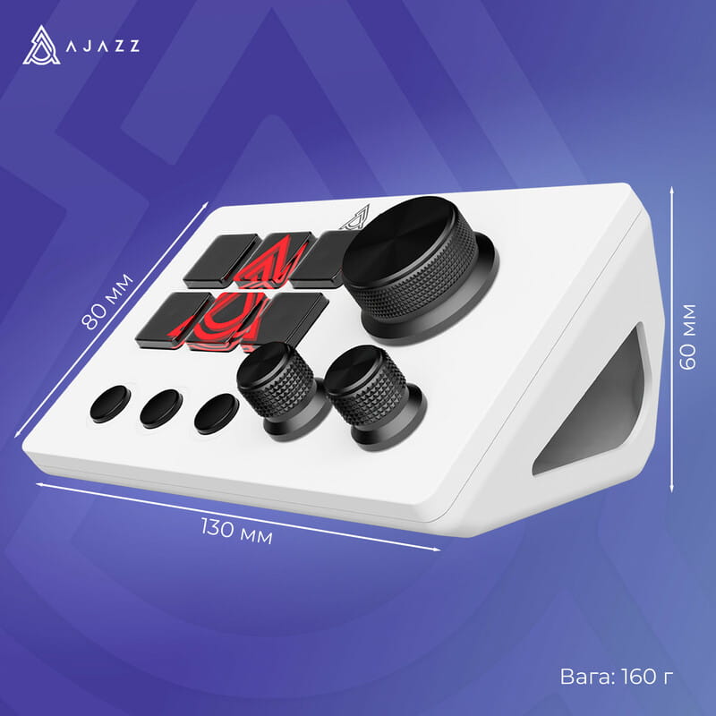 Контролер для стримінгу Ajazz AKP03E USB White