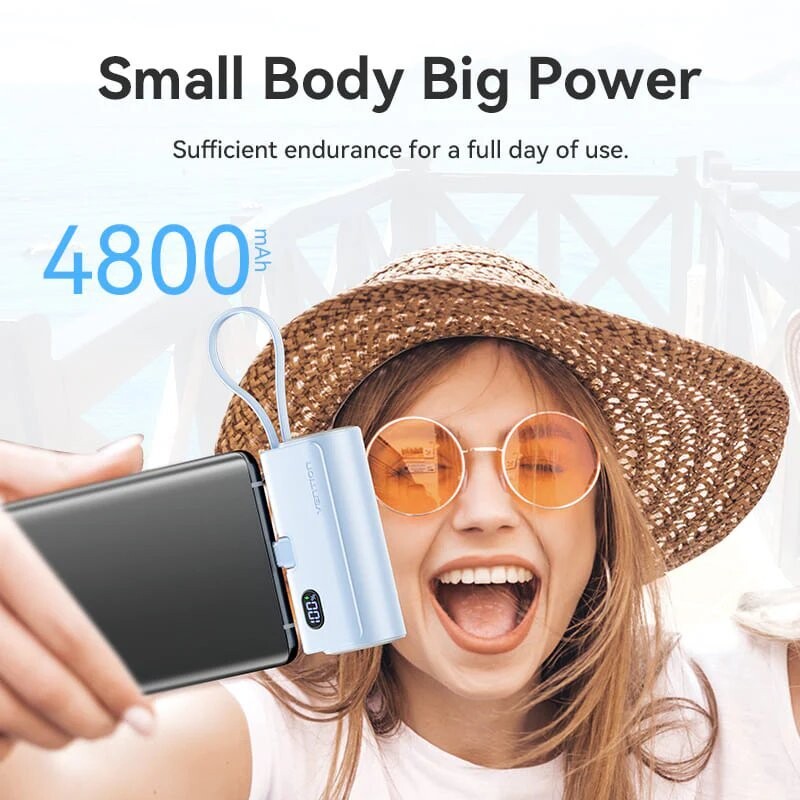 Універсальна мобільна батарея Vention 4800mAh 22.5W Blue (FHQL0)