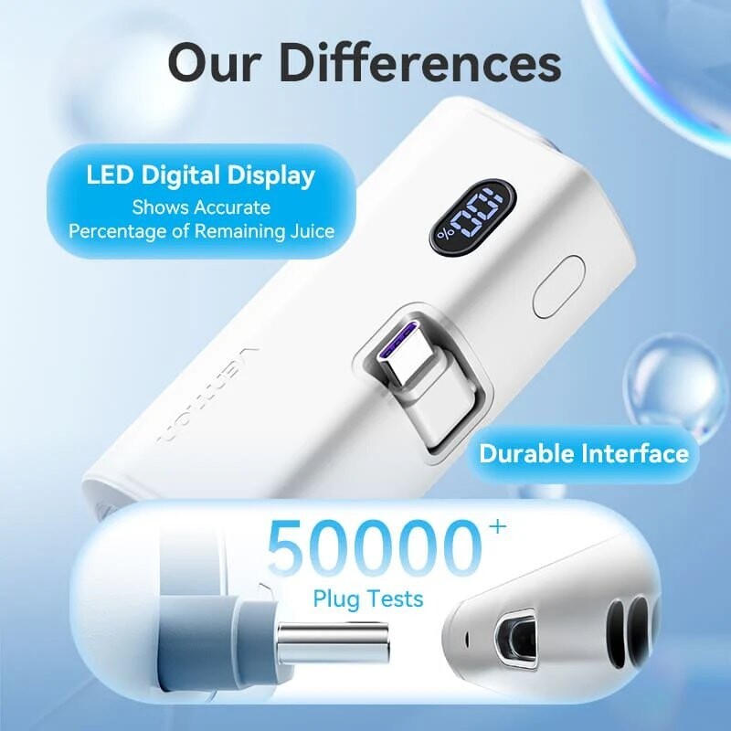 Універсальна мобільна батарея Vention 4800mAh 22.5W Blue (FHQL0)