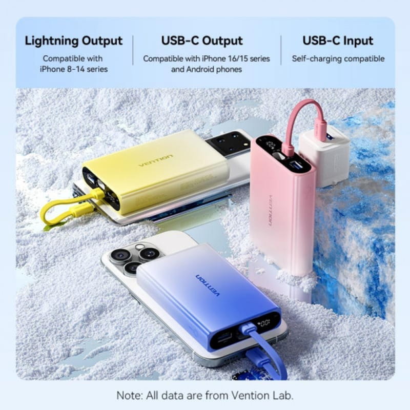 Универсальная мобильная батарея Vention 10000mAh 22.5W Gradient Blue (FHZL0)