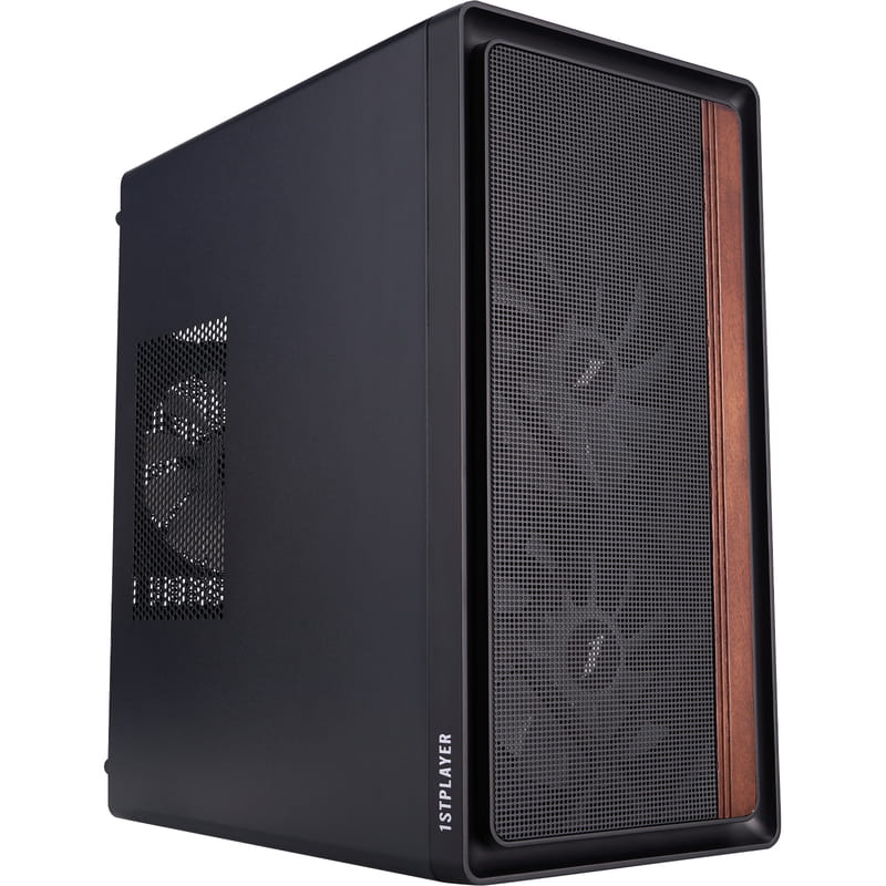 Корпус 1stPlayer WD1-BK-3F1 Black