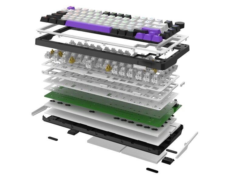 Клавіатура бездротова Hator Hellyberry HK75 Wireless White/Violet