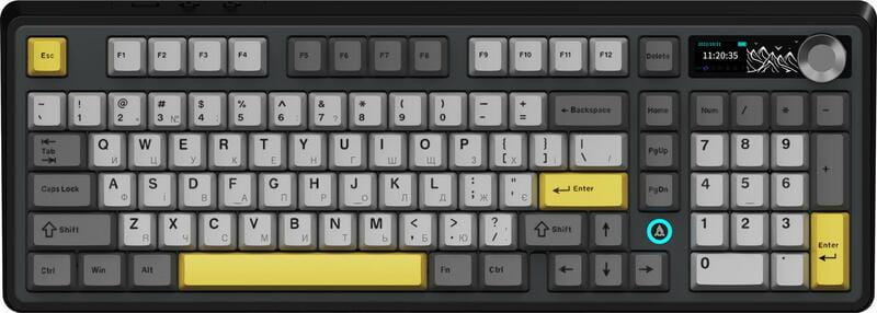 Клавіатура бездротова Ajazz AK980 V2 Maillard Switch Black (AK980-V2-M-BGY)
