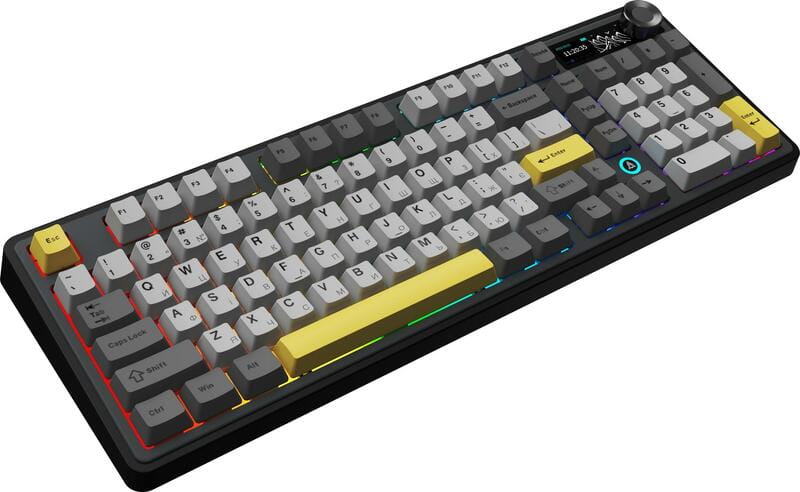 Клавіатура бездротова Ajazz AK980 V2 Maillard Switch Black (AK980-V2-M-BGY)