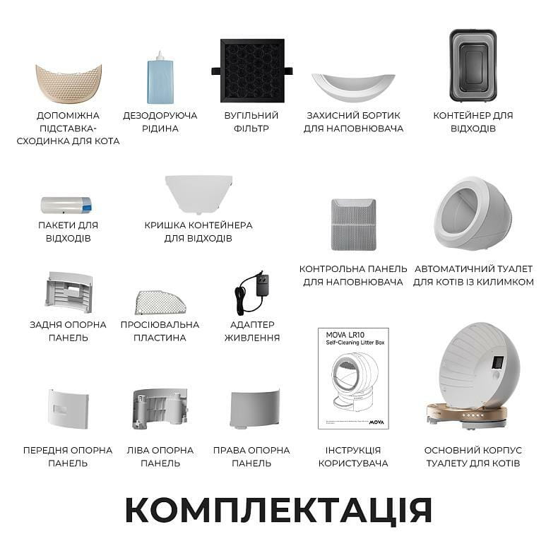 Автоматичний смарт туалет для кішок Mova LR10 Prime