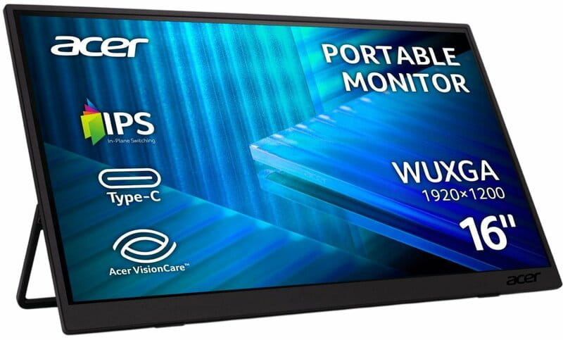Монитор Acer 16" PM161Wbmiuux (UM.ZP1EE.012) IPS Black