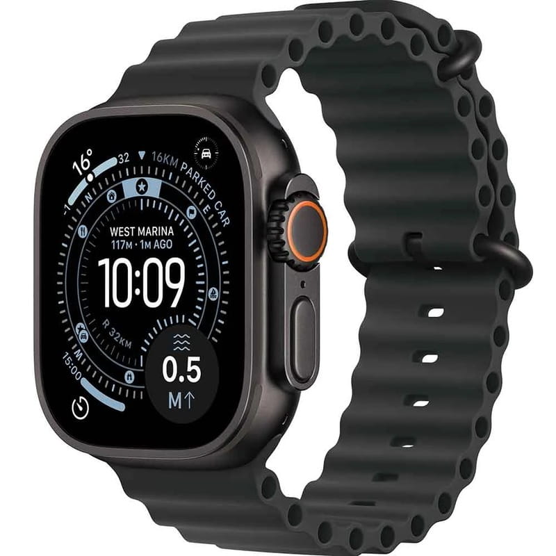 Смарт-годинник Apple Watch Ultra 3 GPS + Cellular 49mm Black Titanium Case with Black Ocean Band (MF0J4QP/A)