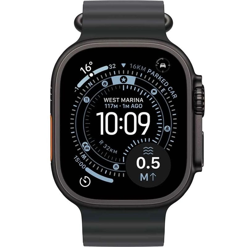 Смарт-годинник Apple Watch Ultra 3 GPS + Cellular 49mm Black Titanium Case with Black Ocean Band (MF0J4QP/A)