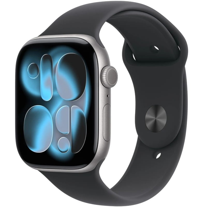 Смарт-часы Apple Watch Series 11 GPS 46mm Space Grey Aluminium Case with Black Sport Band - M/L (MEV44RK/A)
