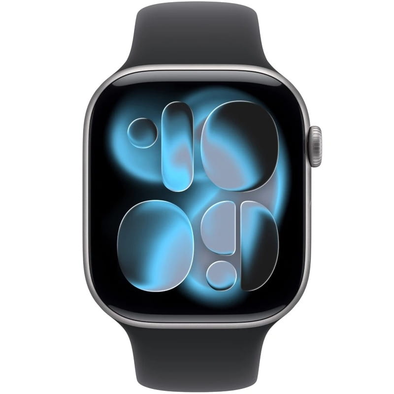 Смарт-часы Apple Watch Series 11 GPS 46mm Space Grey Aluminium Case with Black Sport Band - M/L (MEV44RK/A)
