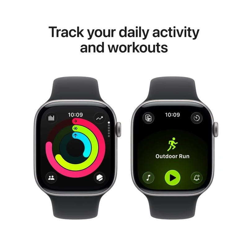 Смарт-часы Apple Watch Series 11 GPS 46mm Space Grey Aluminium Case with Black Sport Band - M/L (MEV44RK/A)