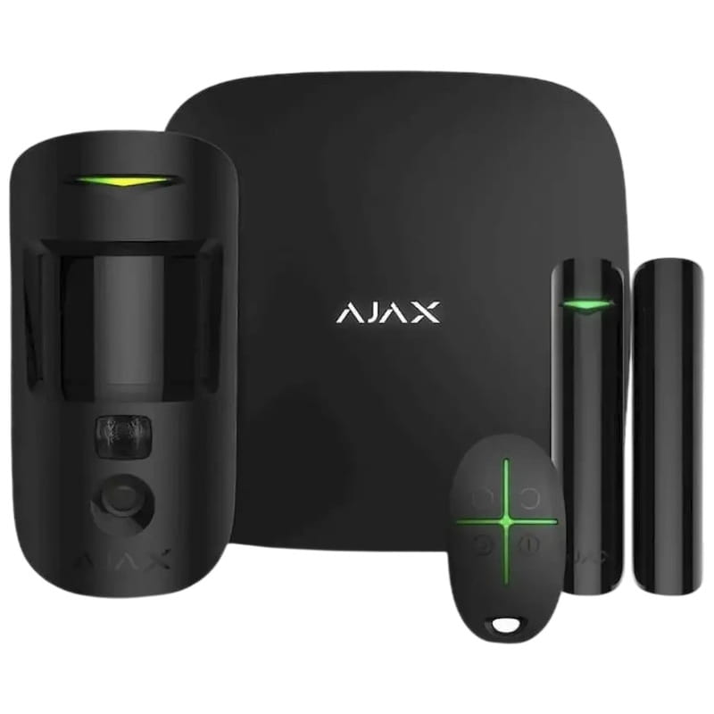 Комплект охоронної сигналізації Ajax StarterKit Cam HDR (8EU) UA Black (117594.58.BL1)