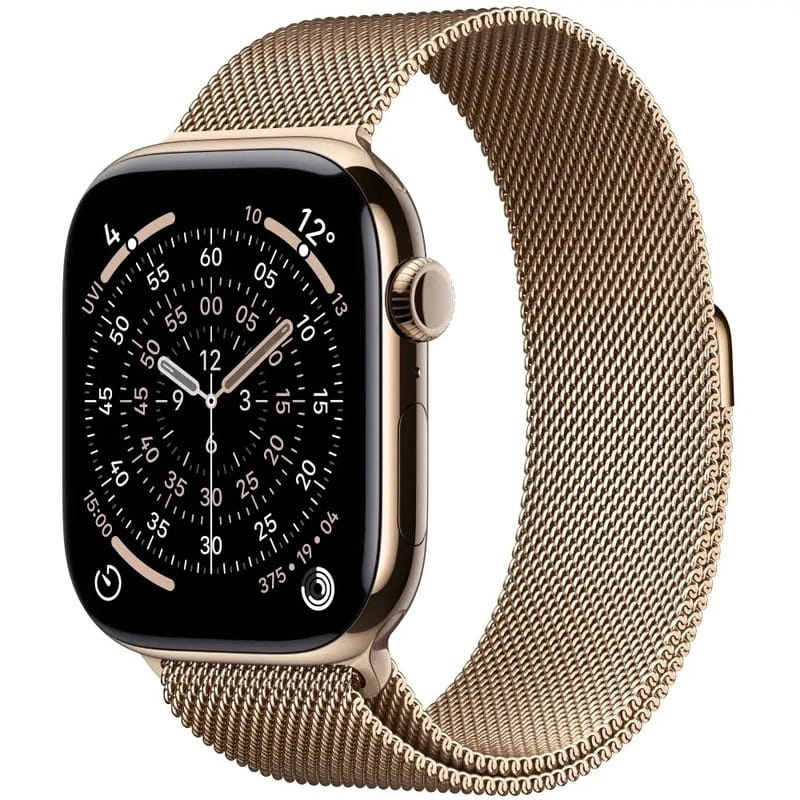 Смарт-годинник Apple Watch Series 11 GPS + Cellular 42mm Gold Titanium Case with Gold Milanese Loop (MF8Y4RK/A)