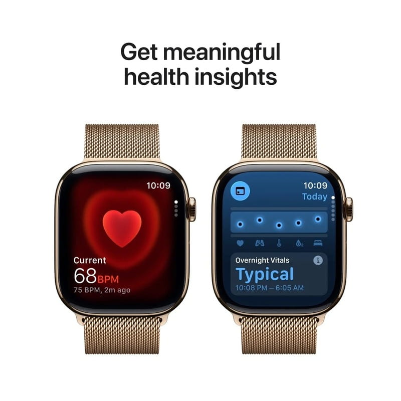 Смарт-годинник Apple Watch Series 11 GPS + Cellular 42mm Gold Titanium Case with Gold Milanese Loop (MF8Y4RK/A)