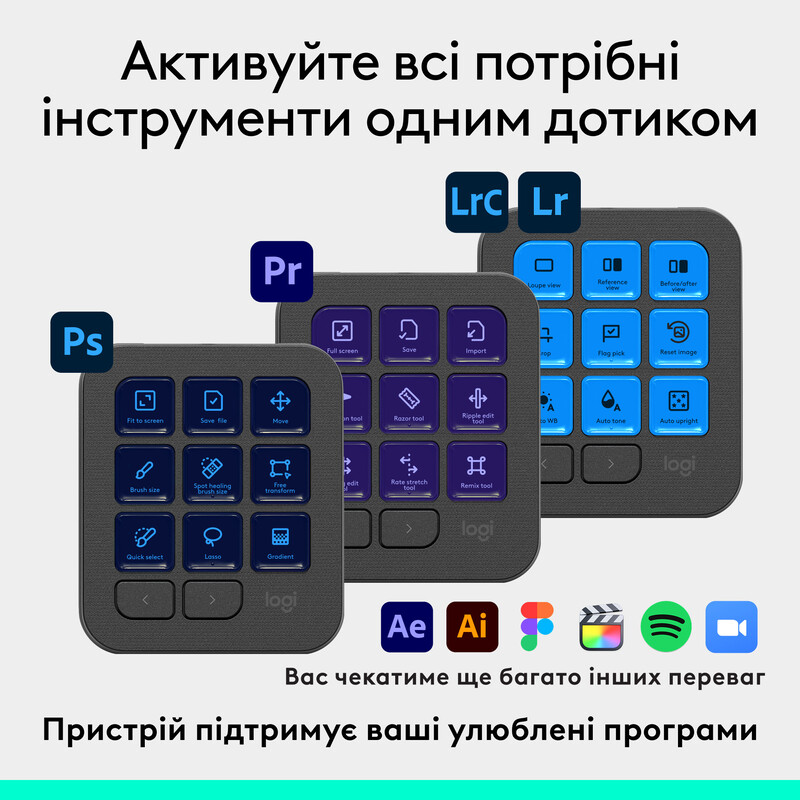Консоль Logitech MX Creative Console Pale Grey (920-012932)