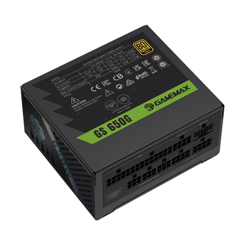 Блок живлення GameMax GS 650G V25 Black 650W