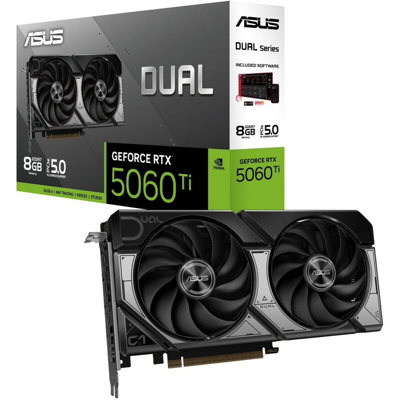 Відеокарта GF RTX 5060 Ti  8GB GDDR7 Dual Asus (DUAL-RTX5060TI-8G)