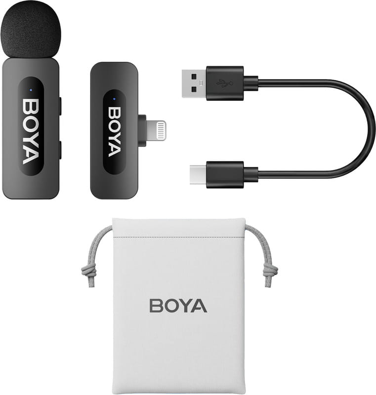 Мікрофон BOYA BY-V1 Lightning Black