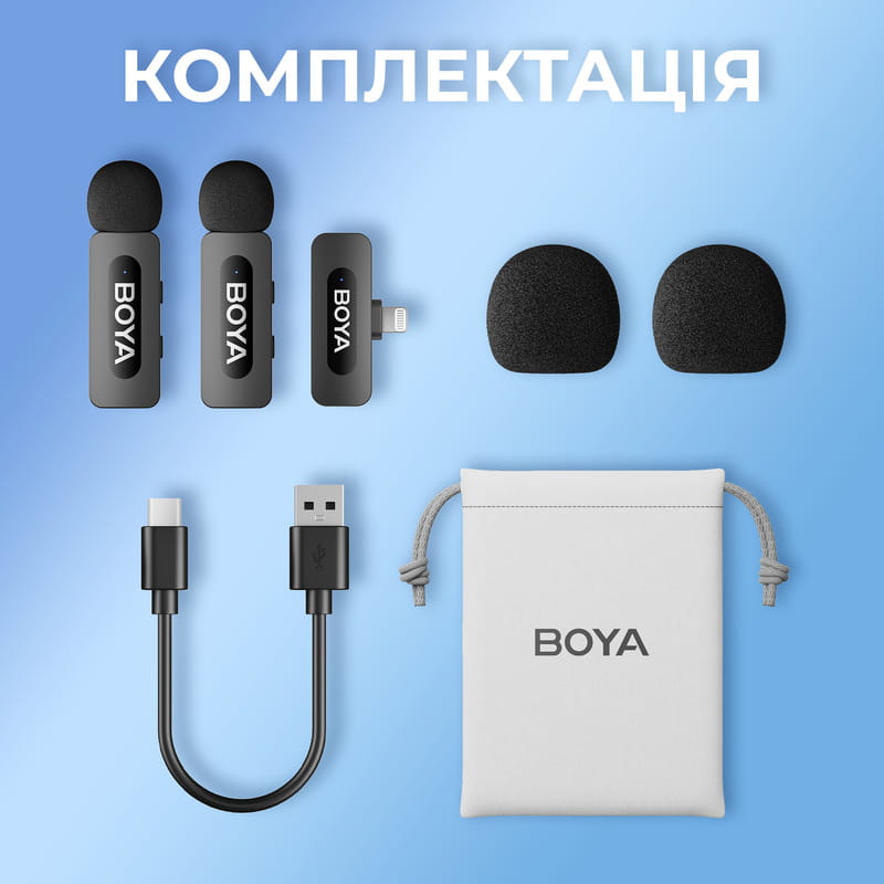 Мікрофон BOYA BY-V2 Lightning Black