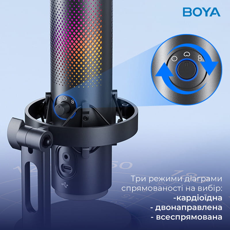 Мікрофон BOYA K9 RGB Black