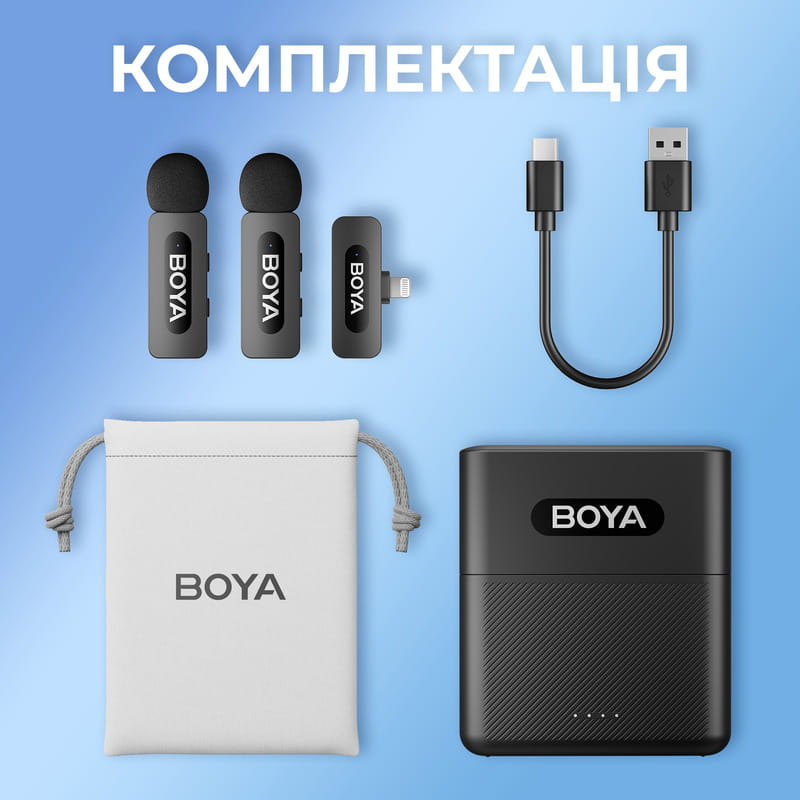 Мікрофон BOYA BY-V3 Lightning Black