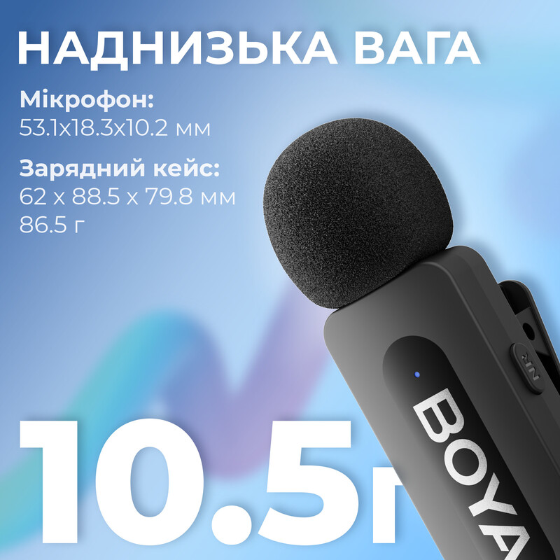 Мікрофон BOYA BY-V30 Type-C Black
