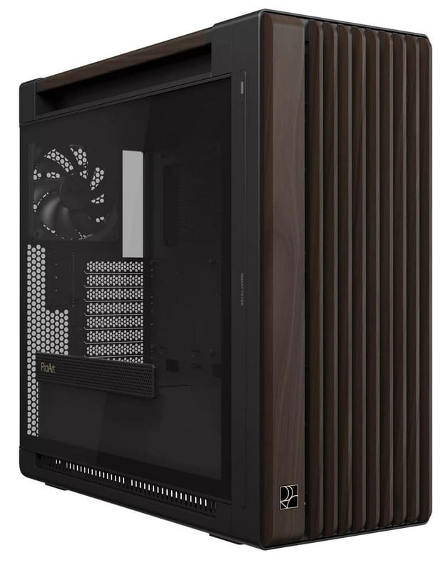 Корпус Asus ProArt PA602 Walnut Wood Tempered Glass Modern Black (90DC00J0-B09030)