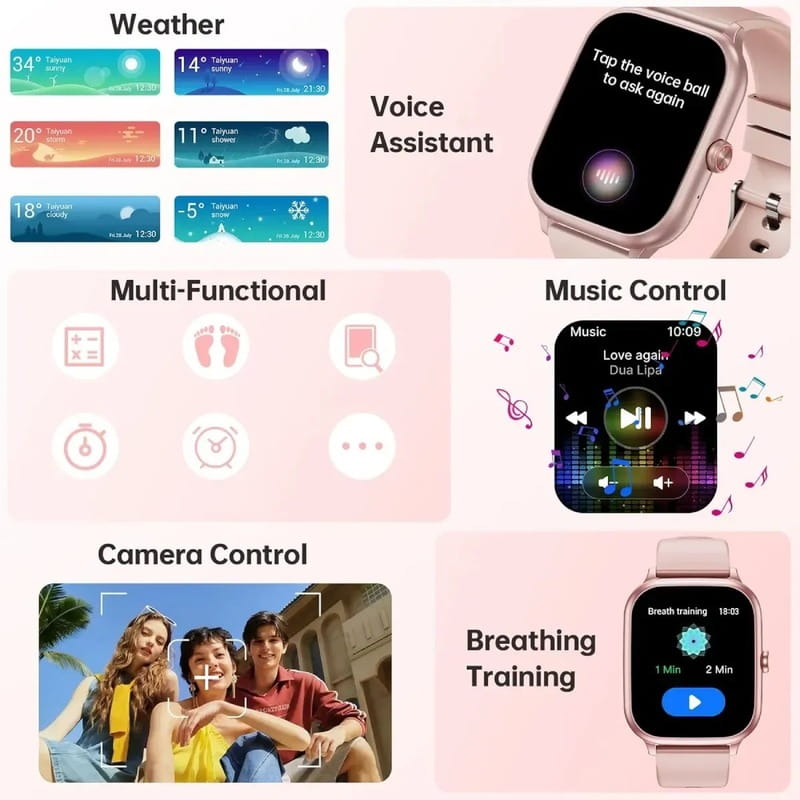 Смарт-часы Oukitel V7 Pink (6941749851062)