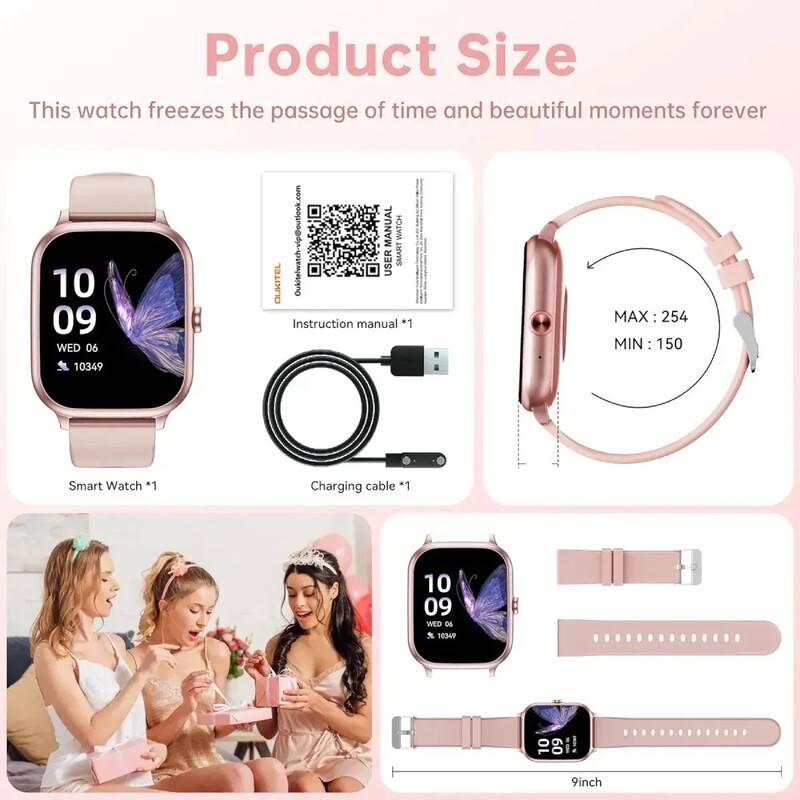 Смарт-часы Oukitel V7 Pro Pink (6941749851086)