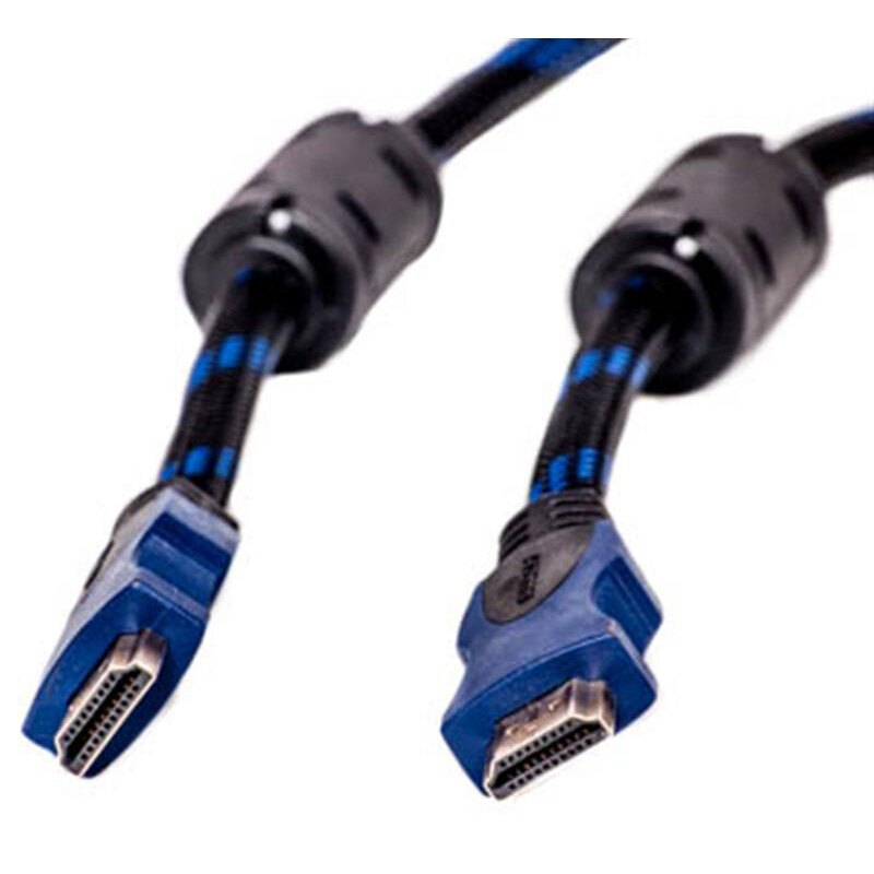 Кабель PowerPlant (KD00AS1203) HDMI-HDMI v1.4, 5м, Nylon, Double ferrites, Black
