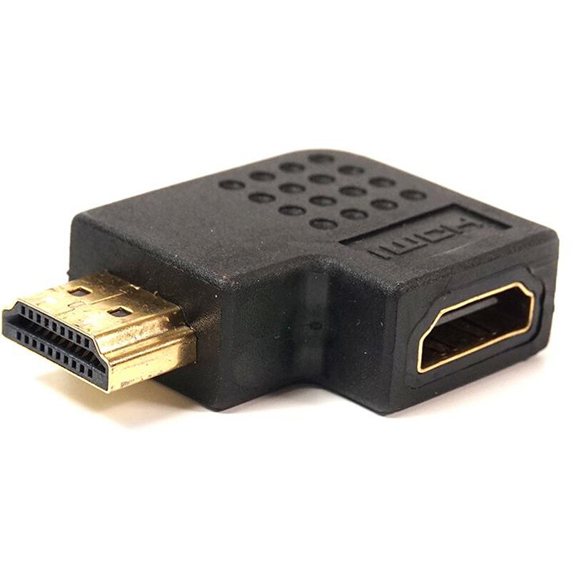Переходник PowerPlant (KD00AS1302) HDMI(AF)-HDMI(AM), правый угол, Black