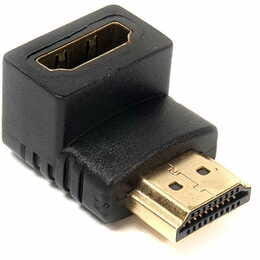 Переходник PowerPlant (KD00AS1303) HDMI(AF)-HDMI(AM), нижний угол, Black