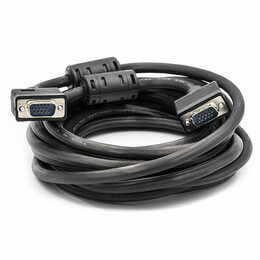 Кабель PowerPlant (CA911059) VGA-VGA, 5м, Double ferrites, черный