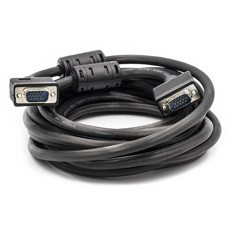 Кабель PowerPlant (CA911059) VGA-VGA, 5м, Double ferrites, черный