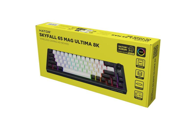 Клавиатура беспроводная Hator Skyfall 65 MAG Ultima 8K Wireless Black/White (HTK3860UA)