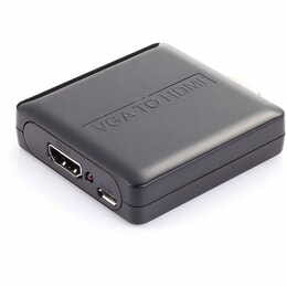 Адаптер PowerPlant (CA911493) HDMI - VGA+R/L, черный