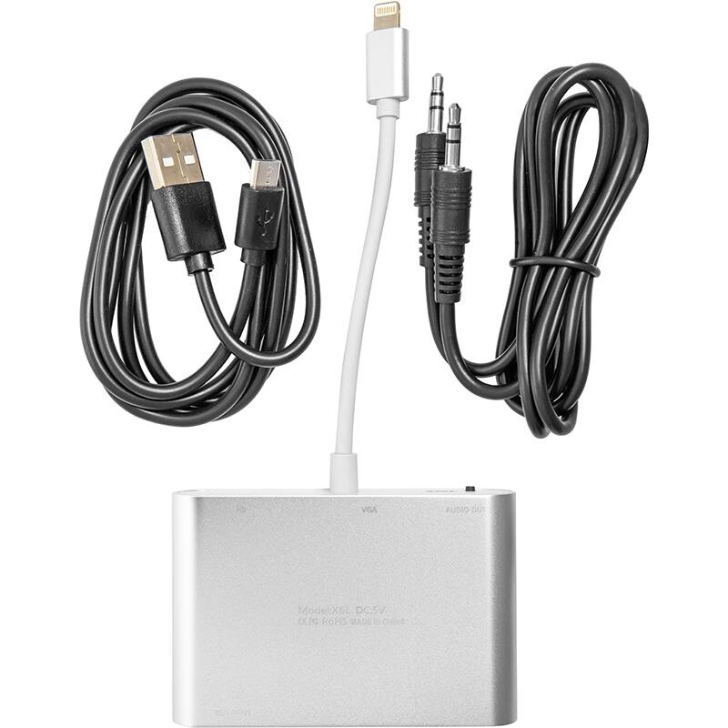 Адаптер PowerPlant (CA911929) Lightning-HDMI, VGA, 3.5 мм