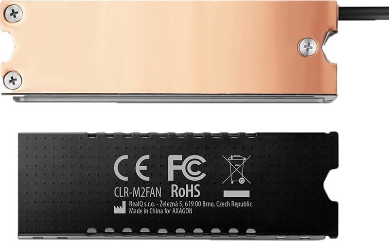 Радіатор охолодження для SSD Axagon M2 Silver (CLR-M2FAN)