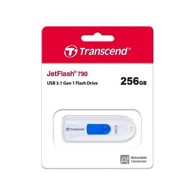Флеш-накопичувач USB3.1 256GB Transcend JetFlash 790 White (TS256GJF790W)