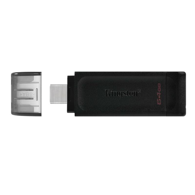 Флеш-накопичувач USB3.2 256GB Type-C Kingston DataTraveler 70 Black (DT70/256GB)
