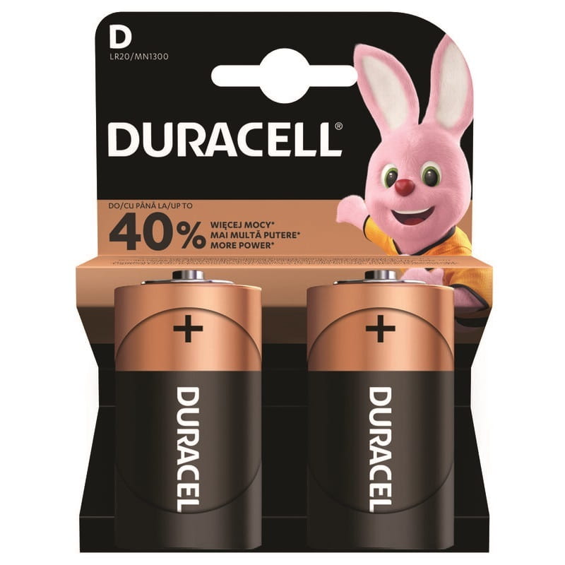 Батарейка Duracell Alkaline MN1300 D/LR20 BL 2шт
