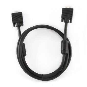 Кабель Cablexpert VGA - VGA (M/M), HD15, с 2-мя фер. кольцами, черный, 15 м (CC-PPVGA-15M-B) пакет