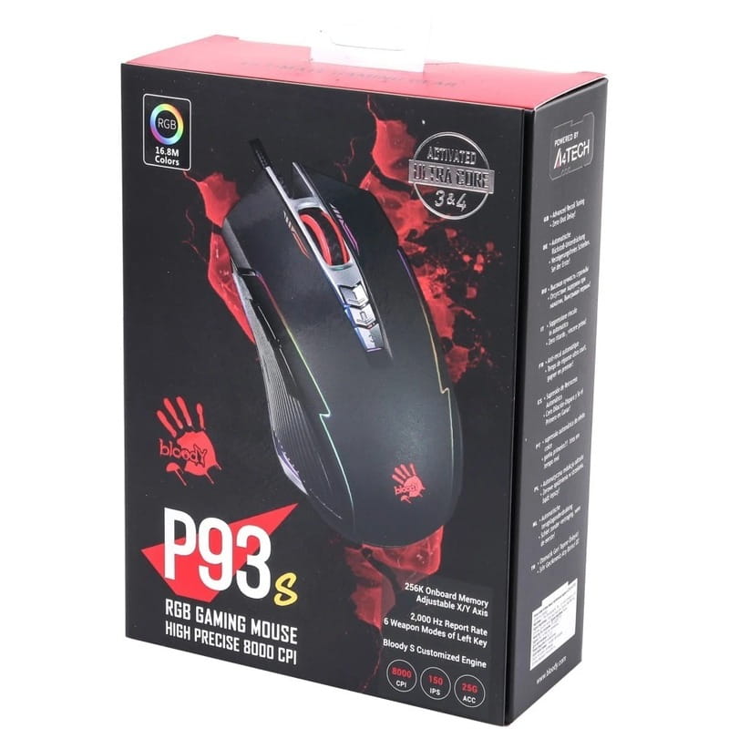 Мышь A4Tech P93s Bloody Black