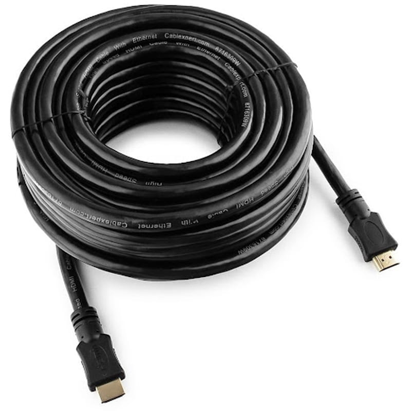 Кабель Cablexpert (CC-HDMI4-30M) HDMI-HDMI V.1.4, вилка/вилка 30м Black polibag