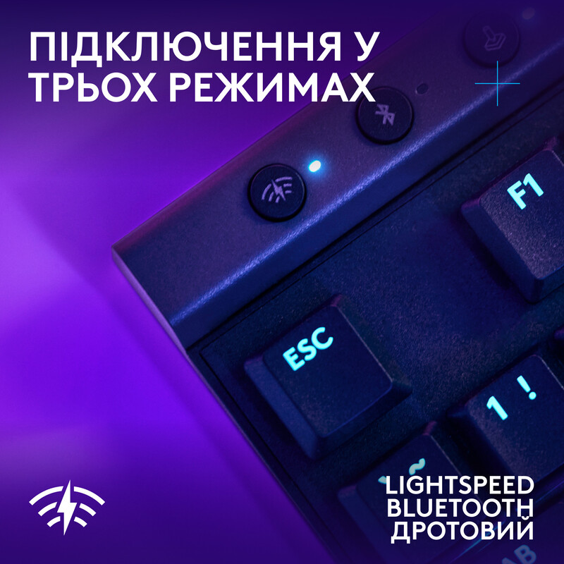 Клавиатура беспроводная Logitech G515 Lightspeed TKL Wireless Black (920-014075)